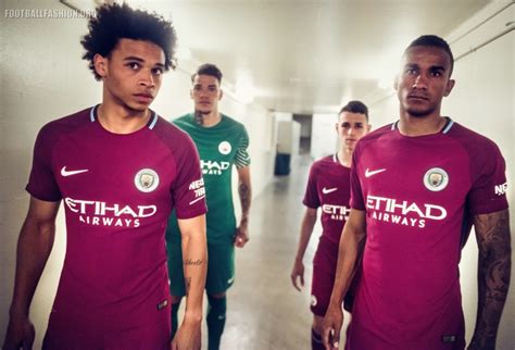 Manchester city fc 2016/2017 away football shirt jersey kit nike size (l). Manchester City 2017/18 Nike Away Kit - FOOTBALL FASHION.ORG