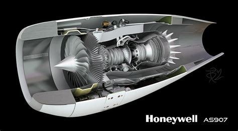 Engine Honeywell As907 On Behance