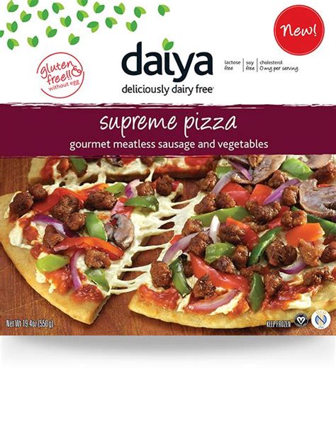 Plant Based Supreme Pizza Daiya Foods Deliciously Dairy Free Vegan