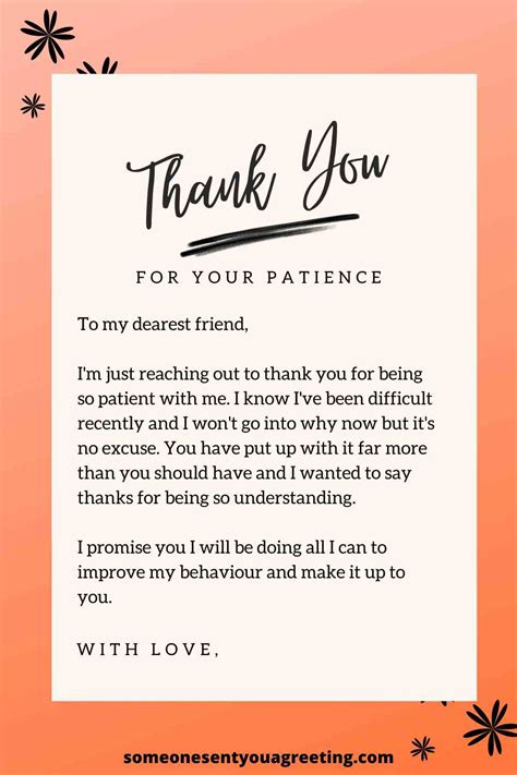 27 Thank You For Your Patience Note Examples Someone Sent You A Greeting