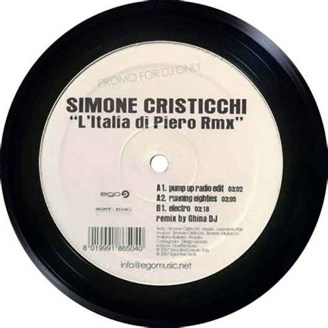 Simone Cristicchi Litalia Di Piero Rmx 2007 Vinyl Discogs