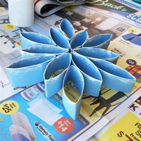 Toilet Paper Roll Snowflake Winter Crafts Woli Creations