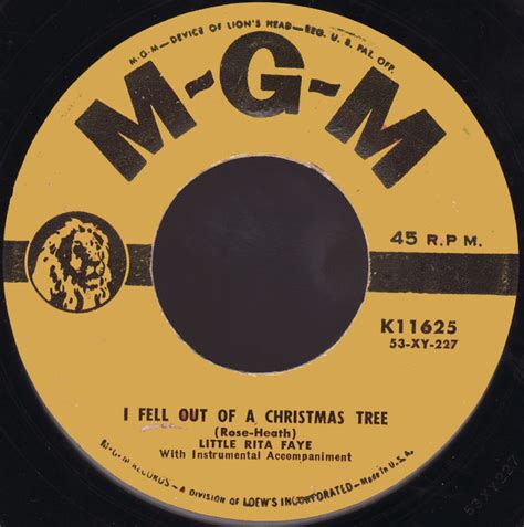 Little Rita Faye I Fell Out Of A Christmas Tree 1953 Vinyl Discogs