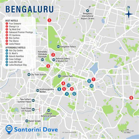 Bengaluru Hotels Map 