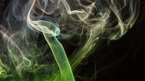 Wallpaper Smoke Clot Veil Green White Hd Picture Image