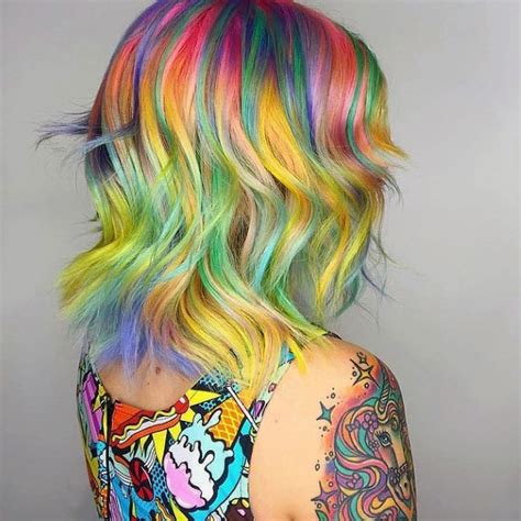 Top 100 Best Rainbow Hairstyles For Women Colorful Hair Dye Ideas