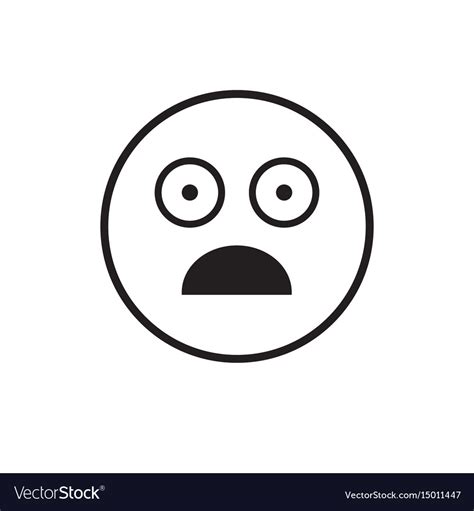 Cartoon Face Shocked People Emotion Icon Vector Image