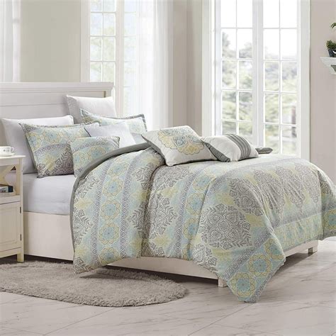 Sapphire Home Luxury 7 Piece Kingcal King Comforter Set With Shams