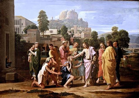 Poussin Nicolas The Blind Of Jericho Or Christ Healing The Blind Fine