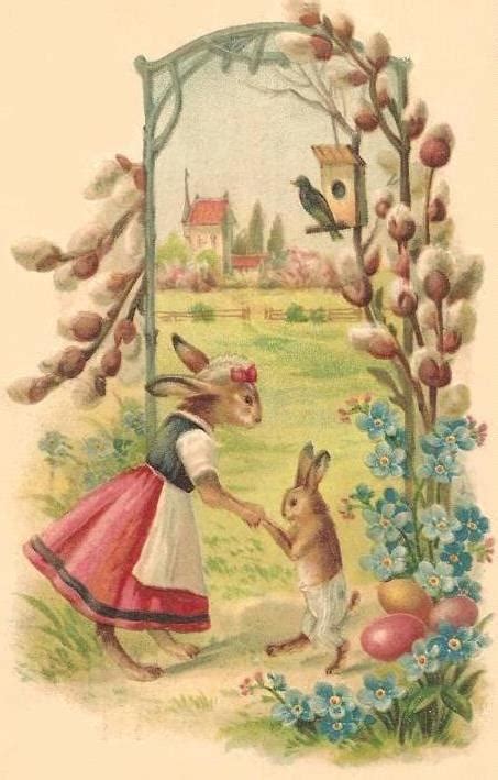 Bumble Button Free Clip Art Antique Victorian Easter Postcard Images