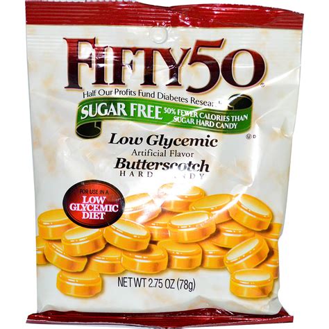 Fifty 50 Butterscotch Hard Candy Low Glycemic Sugar Free 275 Oz