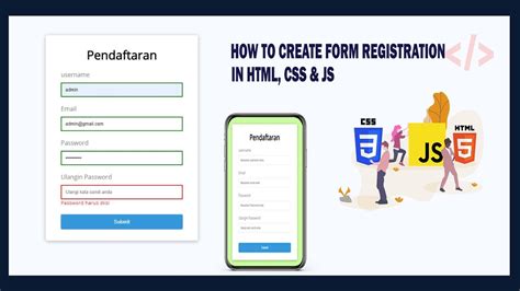 Form Pendaftaran Menggunakan HTML CSS Part 2 YouTube