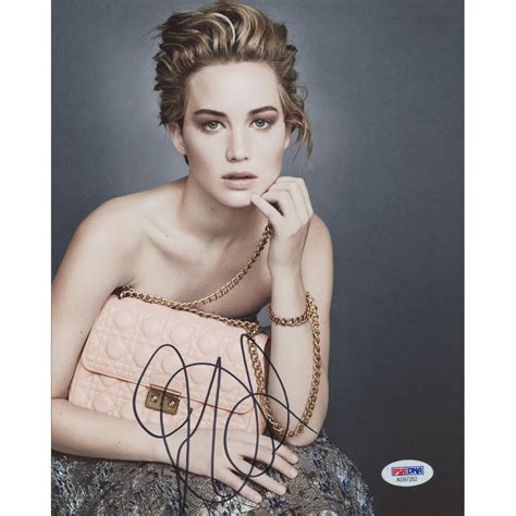 Jennifer Lawrence Signed 8x10 Photo Psa Coa Pristine Auction