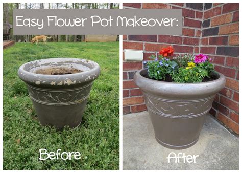 Easy Flower Pot Makeover Pot Makeover Flower Pots Flower Pot Makeover