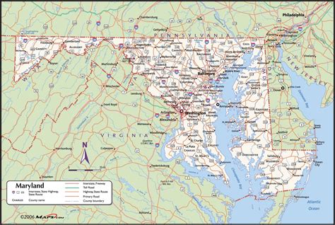 Maryland Dc County Wall Map