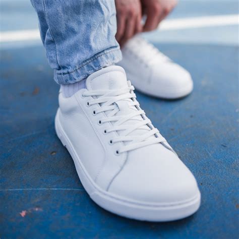 Barefoot Sneakers Barebarics Zoom All White Leather Barebarics