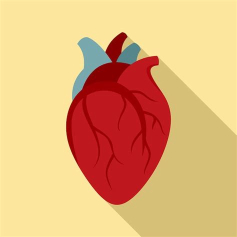 Premium Vector Biology Human Heart Icon Flat Illustration Of Biology