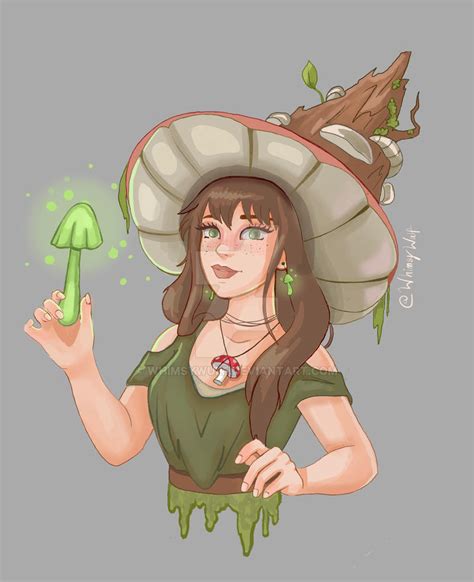 Mushroom Witch By Whimsywulf On Deviantart