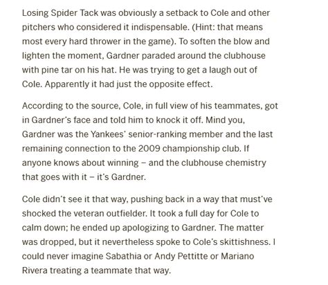Talkin Yanks On Twitter Gerrit Cole Reportedly Got In Brett Gardner