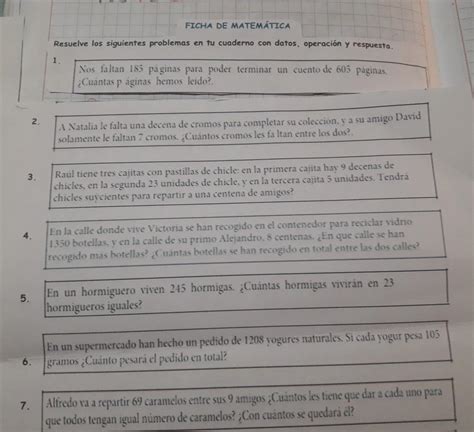 Resuelve Los Siguientes Problemas En Tu Cuaderno Con Datos Operaci N Y