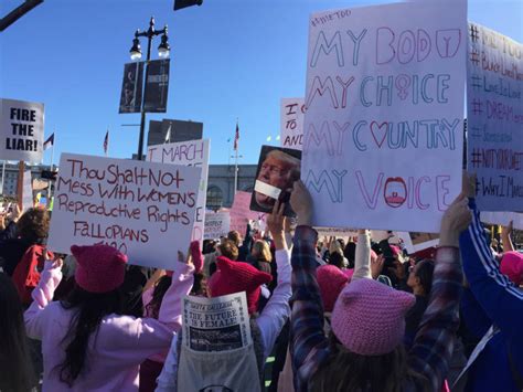 PHOTOS Pussy Hats And Protest Signs Fill Streets At Bay Area Women S