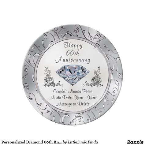 You've been through quite a lot together and. Personalized Diamond 60th Anniversary Plate | Zazzle.com ...