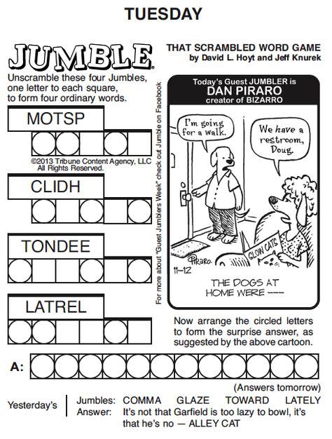Daily Jumble Final Jumbled Words Word Puzzles Printable