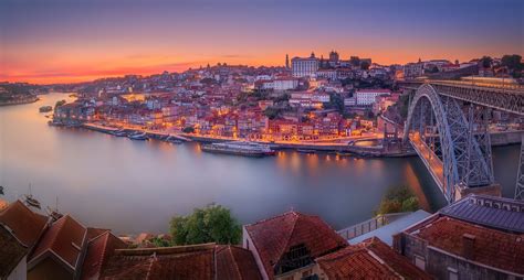 Porto Portugal At Sunset