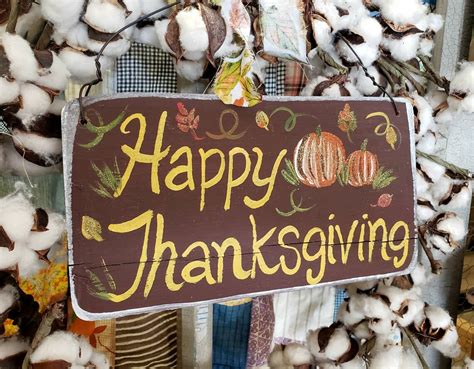 Happy Thanksgiving Rustic Sign Woodfall Decorrustic Etsy