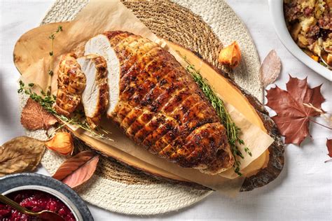 Roast turkey is the centerpiece of your thanksgiving table, so it's important to get it right! Thyme Roasted Rolled Turkey with Savoury Gravy | Recipe ...