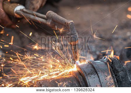 Worker Cutting Steel Image & Photo (Free Trial) | Bigstock