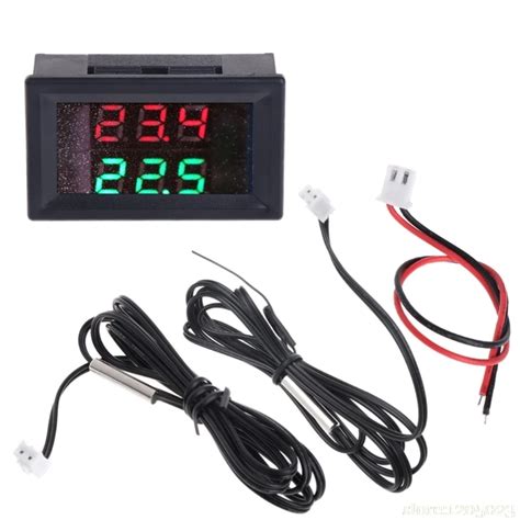 Redblue Dual Digital Led Display Thermometer Temperature Meter Tester