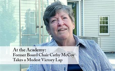 At The Academy Former Board Chair Cathy Mccoy Takes A Modest Victory Lap Talbot Spy