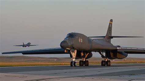 B 1b Bomber Crashes While Landing At Ellsworth Afb Crew Ejects Safely