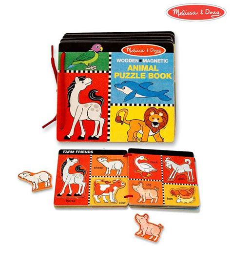 Melissa And Doug Wooden Magnetic Animal Puzzle Book Buy Melissa And
