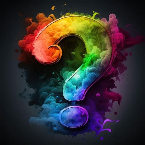 Premium Ai Image A Colorful Question Mark Is Painted In A Black