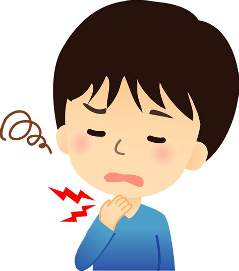 Boy Is Sick With A Sore Throat And Cold Clipart Free Download
