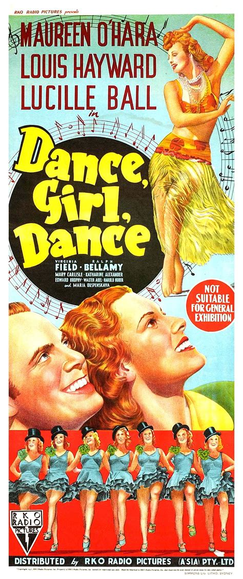 Dance Girl Dance 1940 Maureen Ohara Louis Hayward Lucille Ball Maureen Ohara Lucille