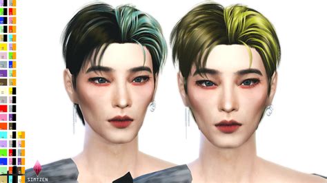 Split Dyed Hair Split Hair Sims 4 Cas Sims Cc Half Colored Hair Nu