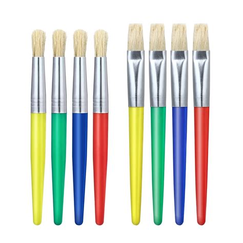 Homemaxs 8pcs Diy Painting Brushes Childrens Paint Brushes Kids Paint