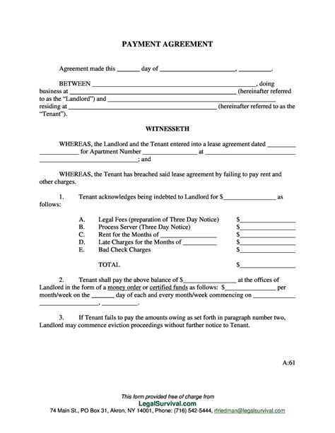 Payment Agreement 40 Templates And Contracts Template Lab
