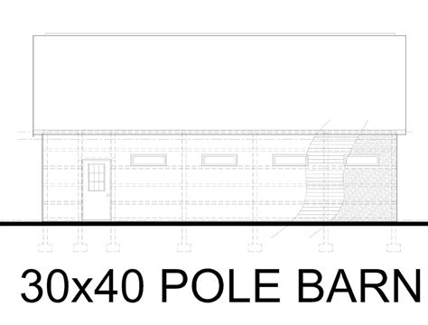 30x40 Pole Barn Plans Architectural Blueprints Vaulted Ceilings For Car