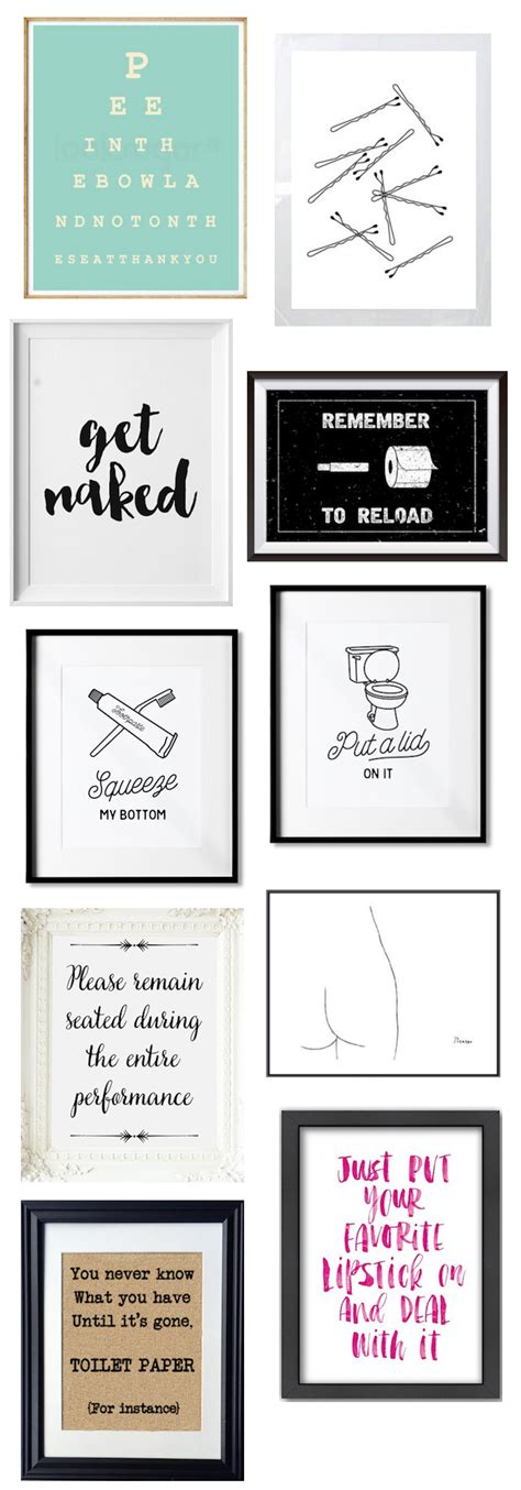 May 30, 2017 · artwork is available in all styles and aesthetics, so before you make a purchase, or even begin to browse for bathroom art, it's important to remember what you came for, so to speak. 10 Funny (Yet Classy) Prints For Your Bathroom - everygoodthing