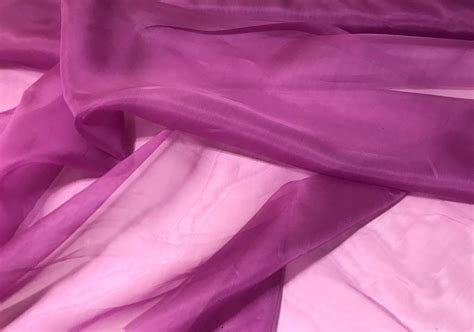 Silk Organza Fabric Off White Organza Fabricorganza Purple Etsy