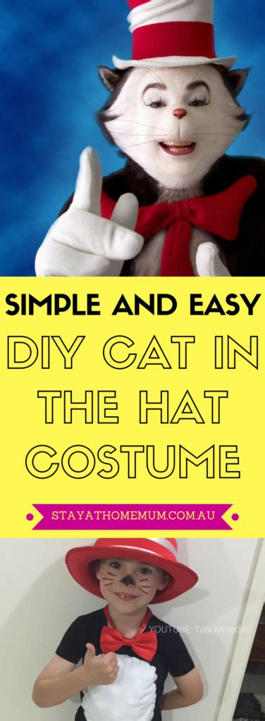 Simple And Easy Diy Cat In The Hat Costume Stay At Home Mum