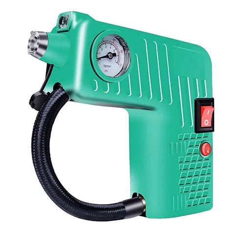 12v portable air tire inflator pump led safety hammer compressor for motorcycle electric auto
