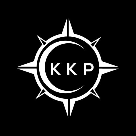 Kkp Abstract Technology Circle Setting Logo Design On Black Background