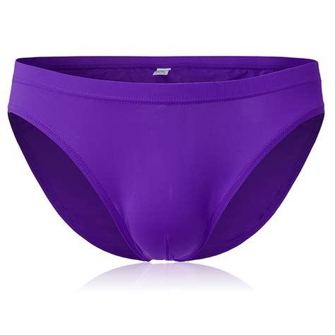 Mens Sexy Seamless Ice Silk Briefs Casual Low Rise Solid Color Underwear At Banggood