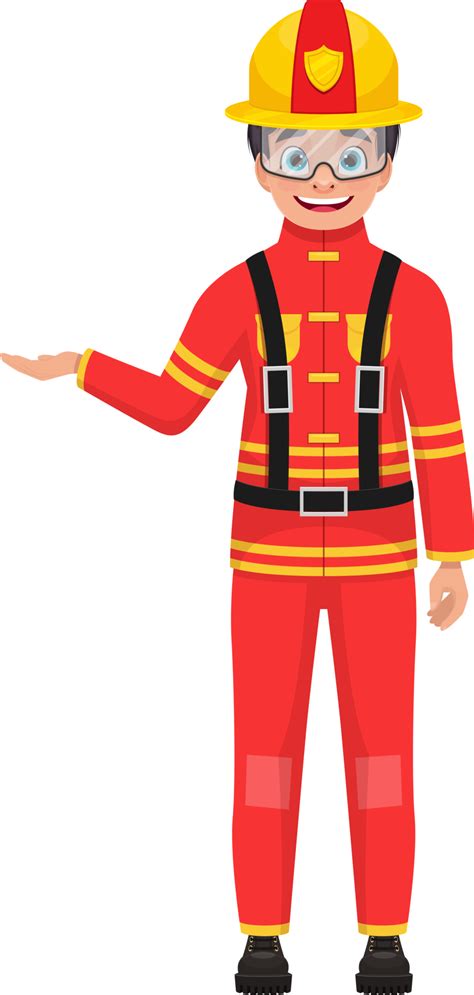 Boy Firefighter Clipart Design Illustration 9384941 Png