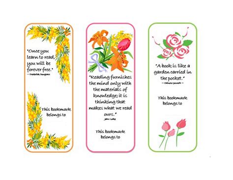Printable Bookmarks Template Free Bookmark Templates Vrogue Co